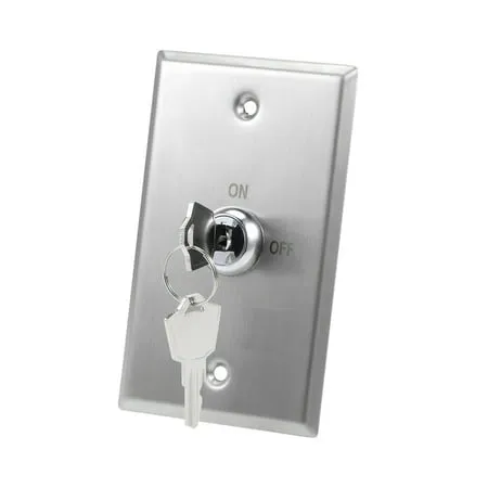 Unique Bargains Key Switch Lock On/Off Exit Switch Door Release Dpst For Access ...