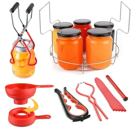 Uarter 7-Piece Canning Kit with Jar Lifter and Wrench, Designed for Novice ...