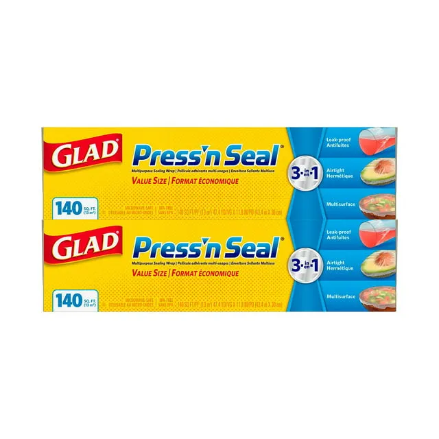 Glad Press'n Seal Food Plastic Wrap 280 sq. ft. 2 Pk.