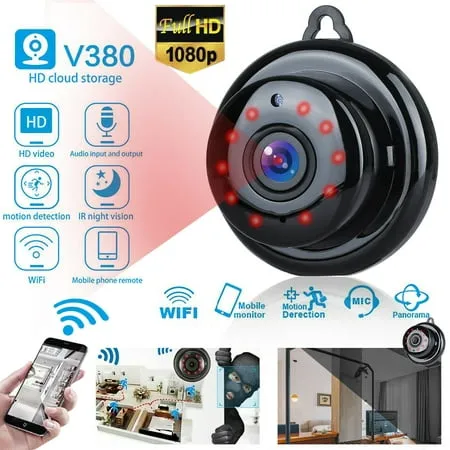 Mini Camera 1080P Full HD Wireless WiFi Camera with Audio and Video Nanny Cam with Motion Detection and Night Vision Small Security Surveillance Camera for Home and Outdoor