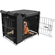 Durable Dog Crate Cover Double Door for Large pet Cover Kennel Covers Universal Fit for 42 inches Wire Dog Crate (42 Inch (42" L x 28" W x 30" H))-BlackDurable Dog Crate Cover Double Door for Large pet Cover Kennel Covers Universal Fit for 42 inches Wire