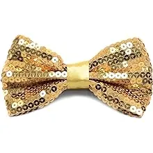 Boxed Gifts Gold 2.5 Mens Sparkle Bow Ties