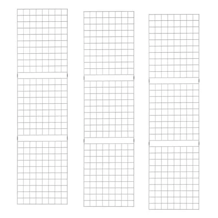 "2'x6' Black Portable Grid Panel, Pack Of 3"