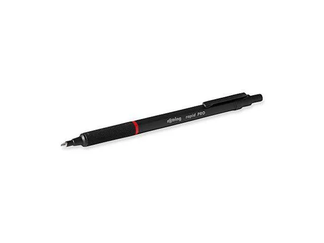 rOtring Rapid Pro Retractable Ballpoint Technical Drawing Pen, Black Barrel, Medium Point, Blue Ink(1904292)