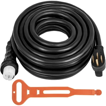 50Ft 50 Amp Generator Extension Cord Generator Cord 125V 250V UL Listed Generator Power Cord N14-50P & SS2-50R Twist Lock Connectors (50Ft 50 Amp) (50FT)