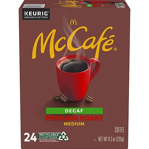 McCafe, Decaf Premium Medium Roast K-Cup Coffee Pods, 24 Count