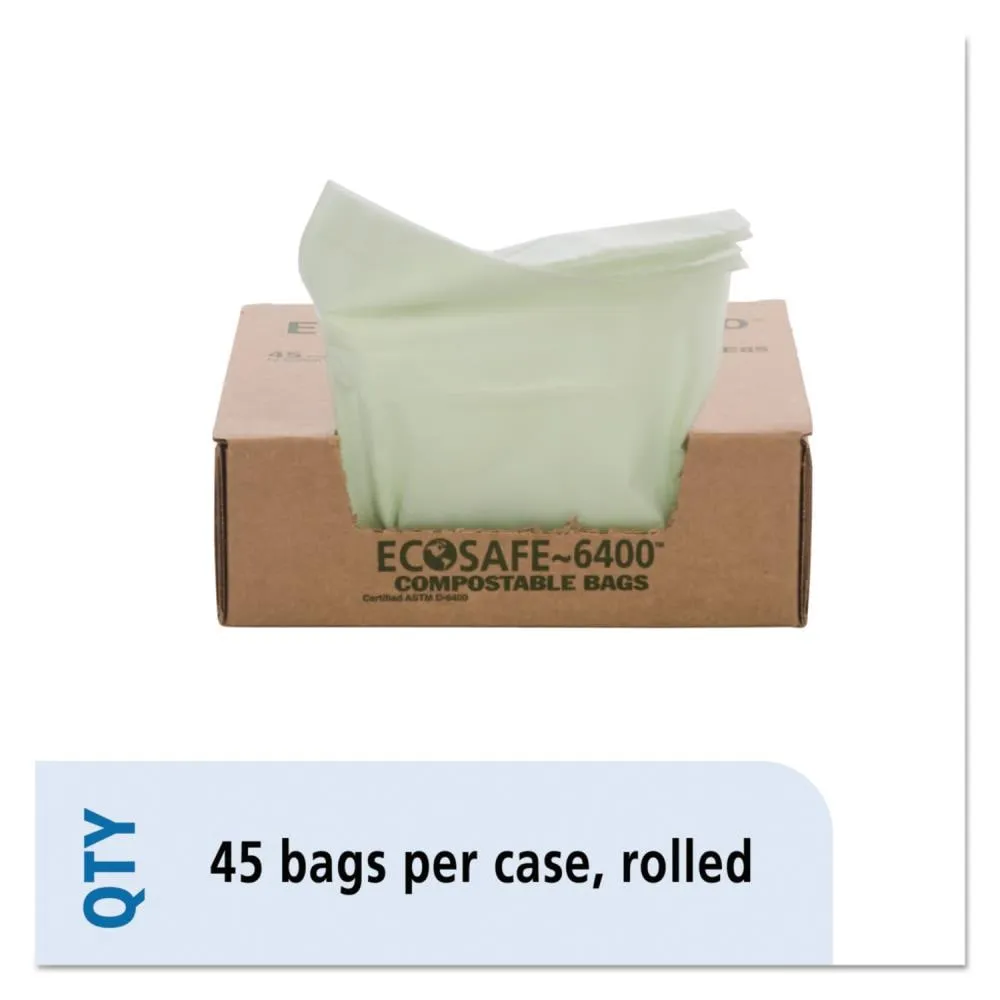 STOUT by Envision 13-Gallons Green Plastic Can Trash Bag (45-Count) | STOE2430E85