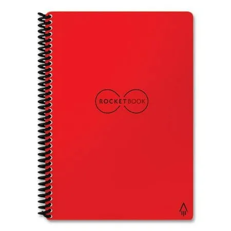 Rocketbook Core Reusable Smart Notebook | Innovative, Eco-Friendly, Digitally Connected Notebook with Cloud Sharing Capabilities | Dotted, 8.5" x 11", 36 Pg, Midnight Blue, with Pen, Cloth, and App Included