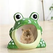 Ceramic Hamster Hideout Small Animal House Critter Bath, Ideal for Dwarf Hamsters and Gerbils, Pet Hideout Hut CaveCeramic Hamster Hideout Small Animal House Critter…