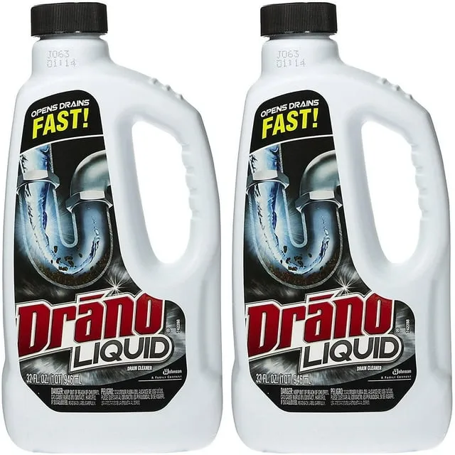 Drano Liquid Clog Remover, Regular Formula - 32 oz - 2 Pk