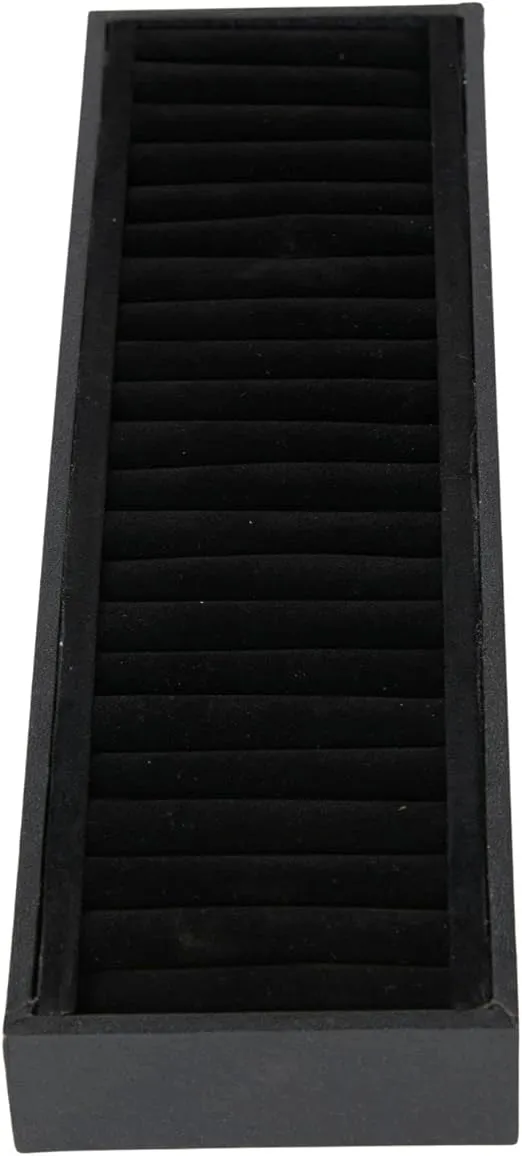 Bracelet Tray Holder - 21 Section Bangle Tray with Black Velvet Inserts