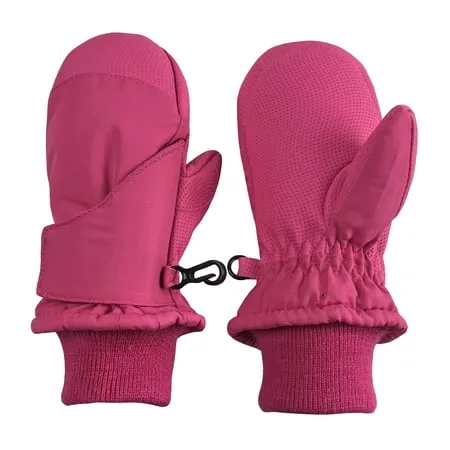 N'ice Caps Kids Waterproof Thinsulate Mittens Winter Snow Easy-on