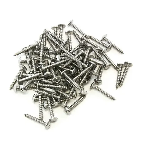 80 Piece Truss Head Screw Set for Dock Bumper Installation Marine Grade Stainless Steel 10 x 1-1/4 Inches SS