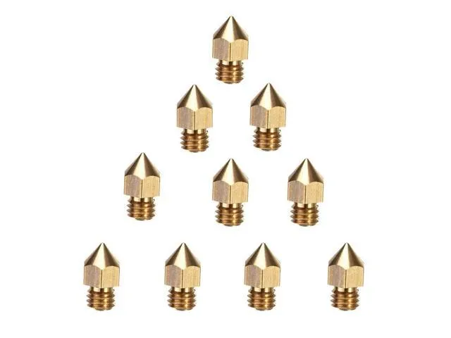 Creality 3D Printer Extruder Nozzle 10PCS 0.4mm MK8 for Makerbot Anet A8 Creality CR-10 CR-10S S4 S5 Ender-3/Ender 3 Pro/Ender 3 V2/Ender 5