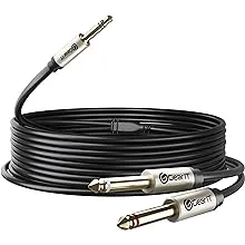 GearIT Dual 1/4 to 1/8 Audio Cable TS Mono Stereo Y Cable Splitter 10 ft 2-Pack