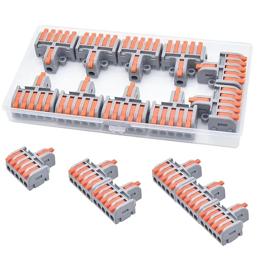 XALXMAW 10Pcs Lever Wire Connectors, 1 in 5 Out DIY Mini 1 5 out - 