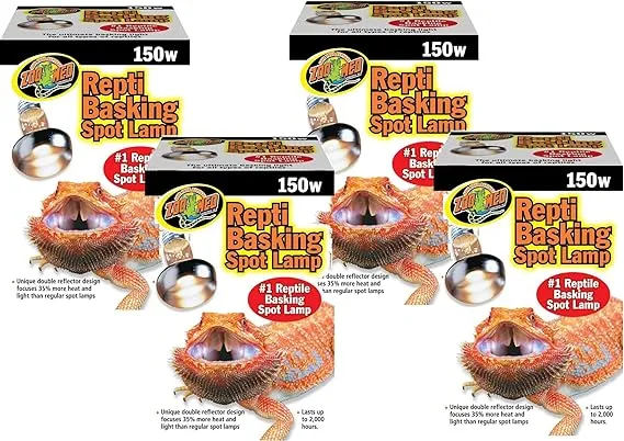 Zoo Med Reptile Basking Spot Lamps 150 Watts (4 Pack)