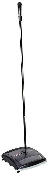 Rubbermaid Commercial Executive Series Brushless Mechanical Carpet Sweeper, Galvanized Steel, Black, for Professional/Janitorial Debris Collection from Indoor Floors/Hardwoods