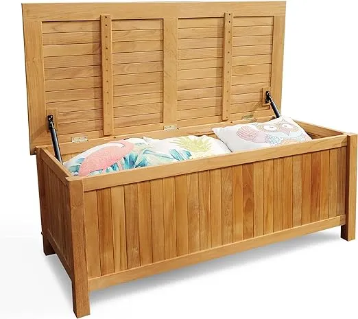 Cambridge-Casual AM-370218T Arie Storage Box, Natural Teak