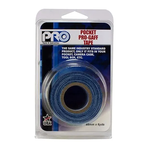 ProTapes 306GB16MBLA1 PRO Pocket Gaff Tape, 1&#034; x 6 yd, Black