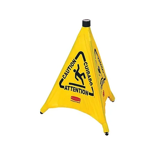 Rubbermaid Commercial Products Wet Floor Cone, 30"H, Yellow/Black (FG9S0100YEL) | Staples