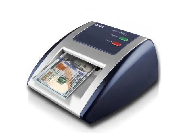 AccuBANKER D450 Counterfeit Money Checker Machine, Magnetic, Infrared, Watermark and Micro-Printing Detection in Less Than 1 Second with Audible and Visual Alert for Suspicious Bill