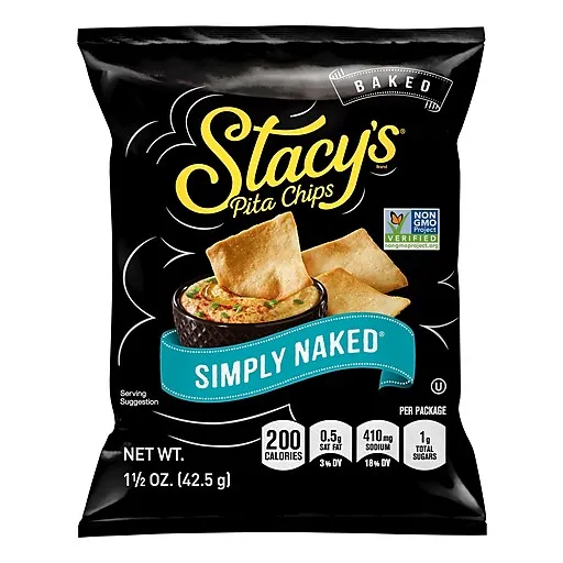 Stacy's Simply Naked Sea Salt Pita Chips, 1.5 oz., 24 Bags/Pack (QUA49650) | Staples