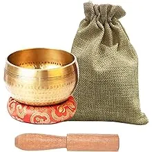 Tibetan Singing Bowls Set, Meditation Bowl for Healing and Mindfulness, Meditation Sound Bowl Handcrafted in Nepal