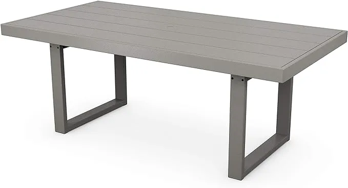 POLYWOOD Edge 40" x 78" Dining Table Slate Grey