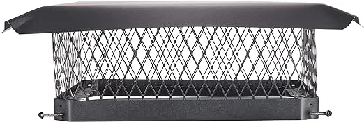 HY-C 3/4" Mesh Black Galvanized Steel ShelterPro Chimney Cap - SC1818