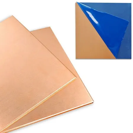 2 Pcs 99.9%+ Pure Copper Sheet, 6" x 6", 18 Gauge Thickness, 153 x 153 x 1mm, No Scratches, Film Attached Copper Plates