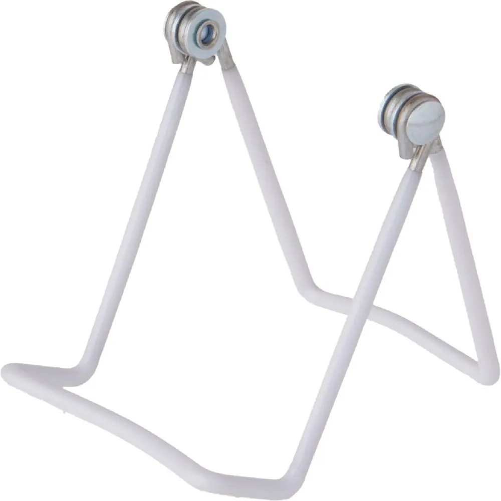 "Bard's Adjustable Vinyl Covered White Wire Easel Stand, 3 H x 3 W x 3.25 D, Pack of 3"