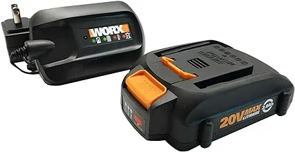 WORX WA3606 2.0Ah Indicator 5 Hour Charging Time 20V Battery and Charger