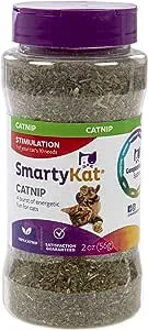 SmartyKat Catnip For Cats, Natural, Pure & Potent, Resealable Shaker Canister, 2 oz