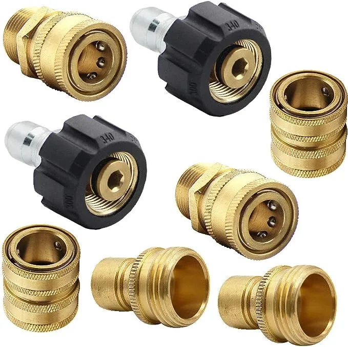 Twinkle Star Pressure Washer Adapter Set, Quick Disconnect Kit, M22 Swivel to 3/8'' Quick Connect, 3/4 inch to Quick Release