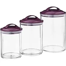 Calypso Basics Acrylic Canister - Set of 3 Plum