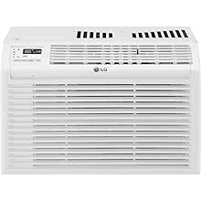 LG 6,000 BTU Window Air Conditioner, Cools 250 Sq.Ft. (10' x 25' Room Size), Quiet Operation, Electronic Control with Remote, 2 Cooling & Fan Speeds, 2-Way Air Deflection, Auto Restart, 115V