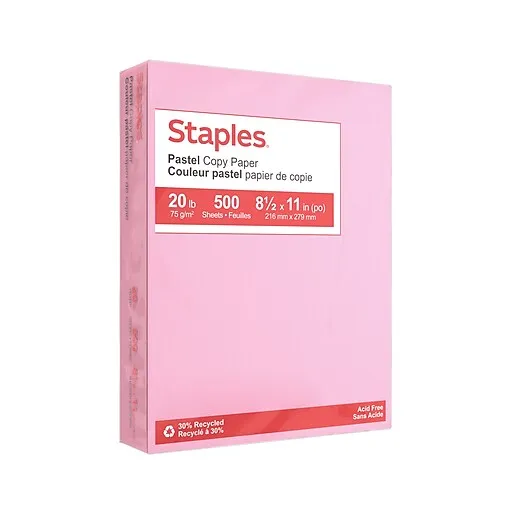 Staples Pastel Colored Copy Paper