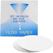 Premium Filter Paper, 15cm, Pack of 100 - Chemistry Filter Paper, Lab Filter ...