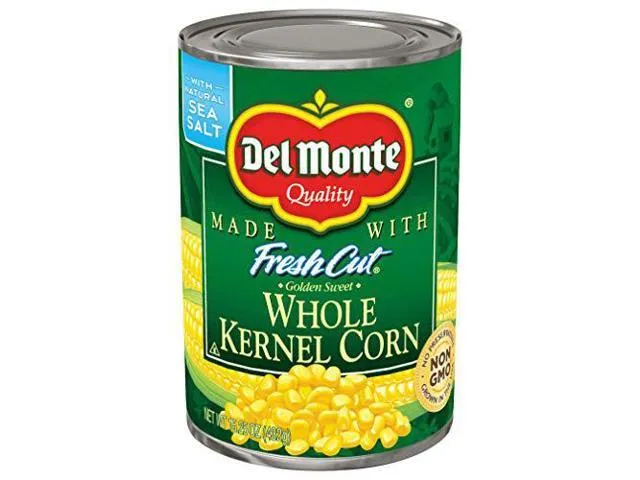 Del Monte Canned Harvest Select Fresh Cut Whole Kernel Sweet Gold & White Corn, 15.25 Ounce (Pack of 12)