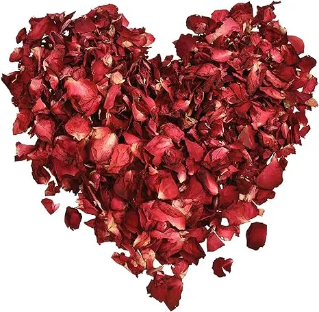 100 Grams Dried Rose Petals Red Real Flower Rose Petal for Bath Foot Bath Wedding Confetti Crafts Accessories, 1 Bag