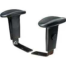 Office Star Replacement Adjustable Arms with Soft Pads, Pack of 2 Arms, Fits 2902 and 98341 Chairs, Black