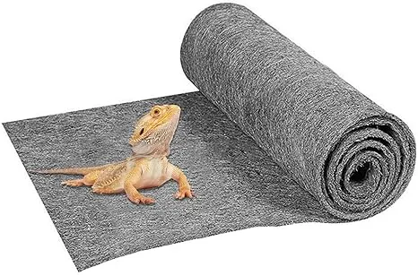 Mechpia 47" x 24" Large Reptile Carpet Terrarium Liner Bedding Reptile Substrate Mat Tank Accessories for Bearded Dragon Snake Lizard Tortoise Leopard Gecko (Grey)