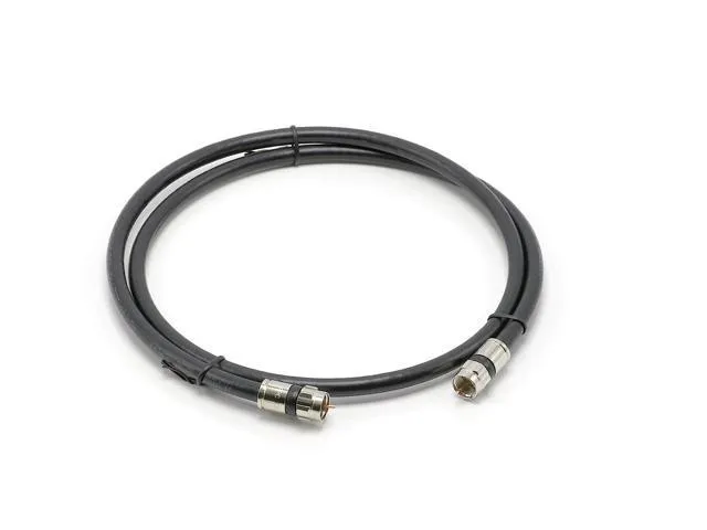 THE CIMPLE CO 6 Foot Black - Solid Copper Coax Cable - RG6 Coaxial Cable with Connectors, F81 / RF, Digital Coax for Audio/Video, Cable TV.