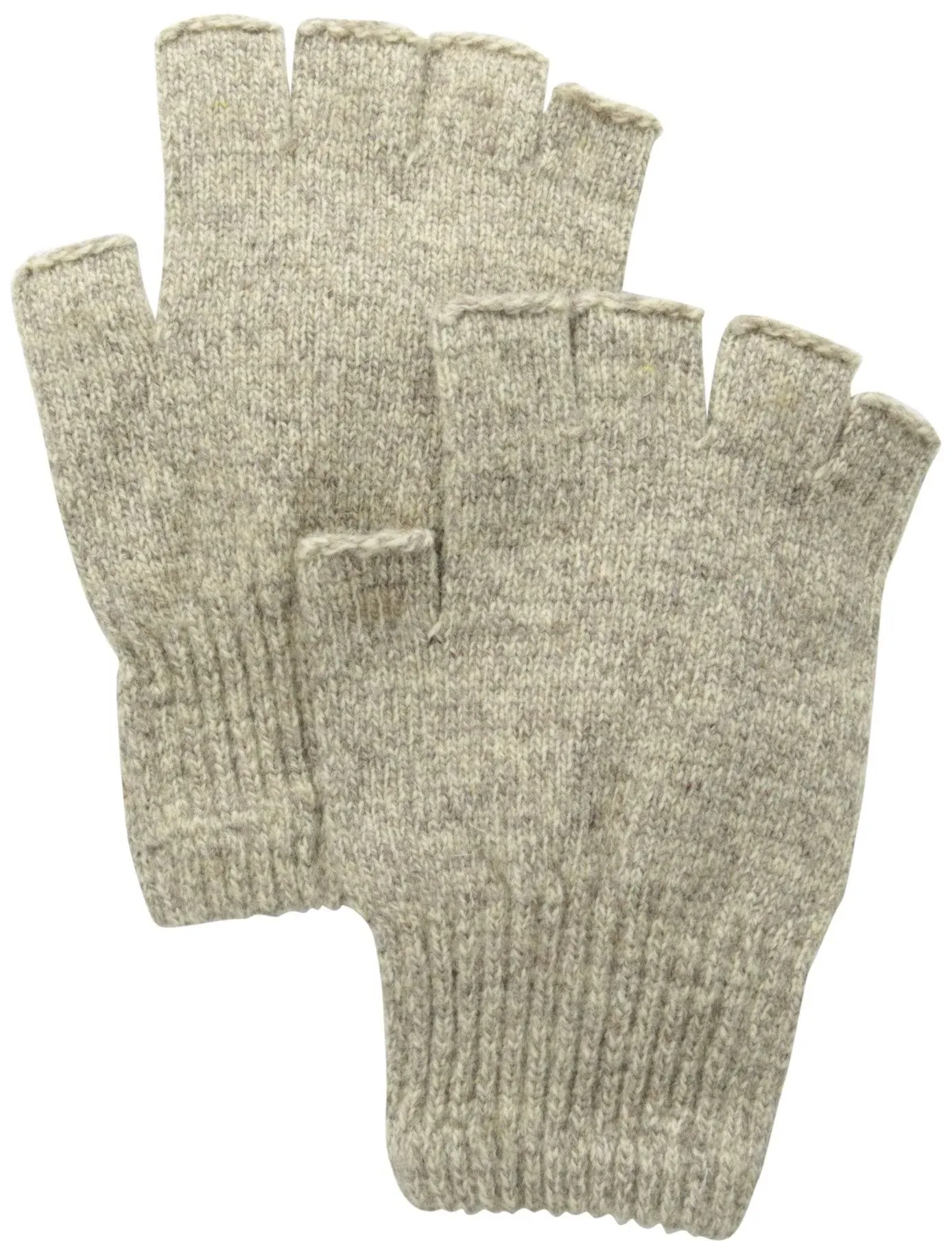 Fox River Mid Weight Fingerless Ragg Glove - Brown Tweed, Small