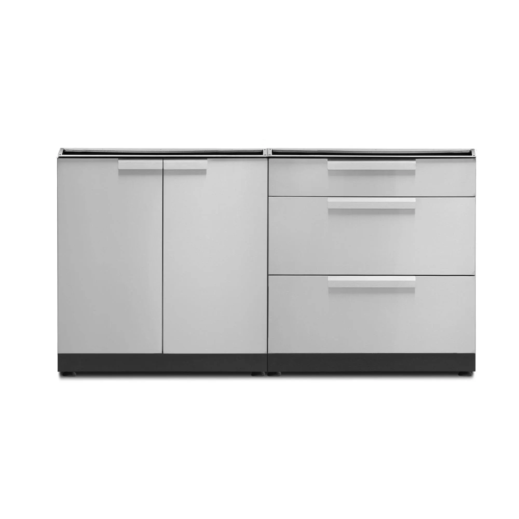 NewAge Products Outdoor Kitchen Stainless Steel 2 Piece Cabinet Set