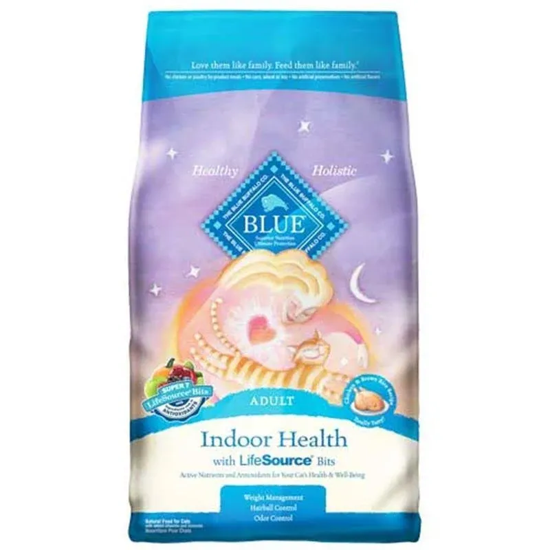 Blue Buffalo 7 lb Chicken & Brown Rice Indoor Health Adult Cat Food