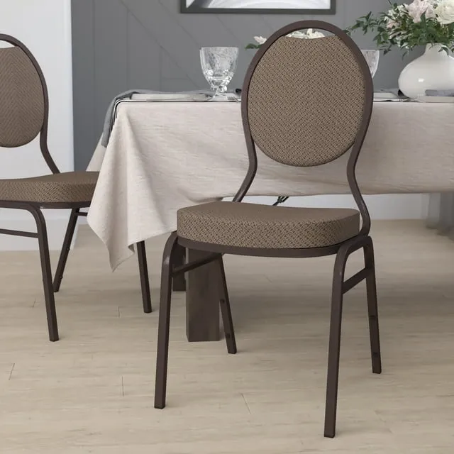 Flash Furniture Hercules Series Teardrop Back Stacking Banquet Chair Patterned Fabric FD-C04