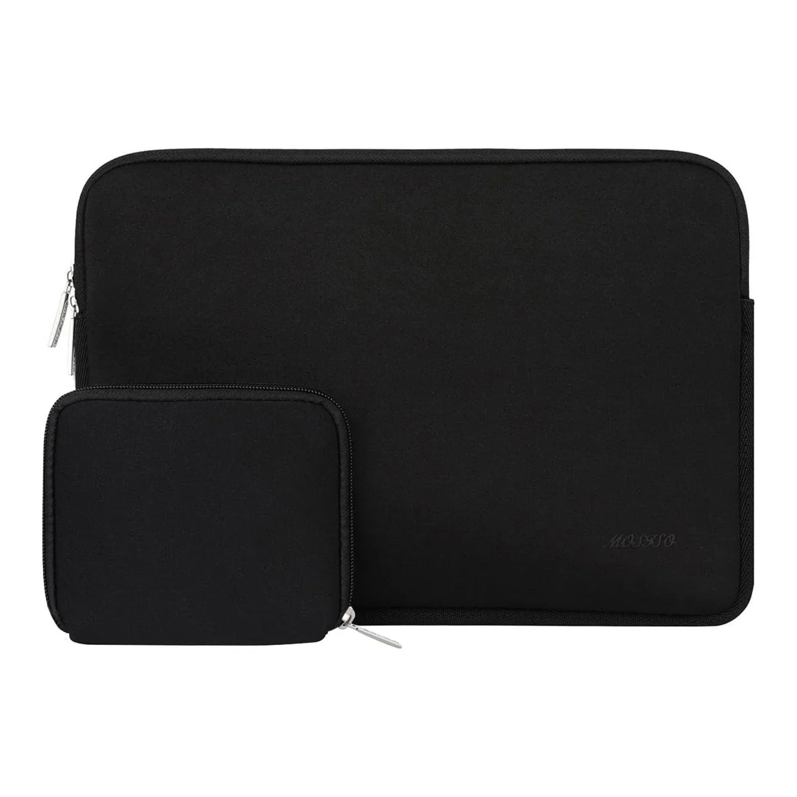 MOSISO Laptop Sleeve Compatible with MacBook Pro 16 inch 2023-2019 M2 A2780 M1 A2485 Pro/Max A2141/Pro Retina 15 A1398, 15-15.6 inch Notebook Computer, Neoprene Bag with Small Case, Black