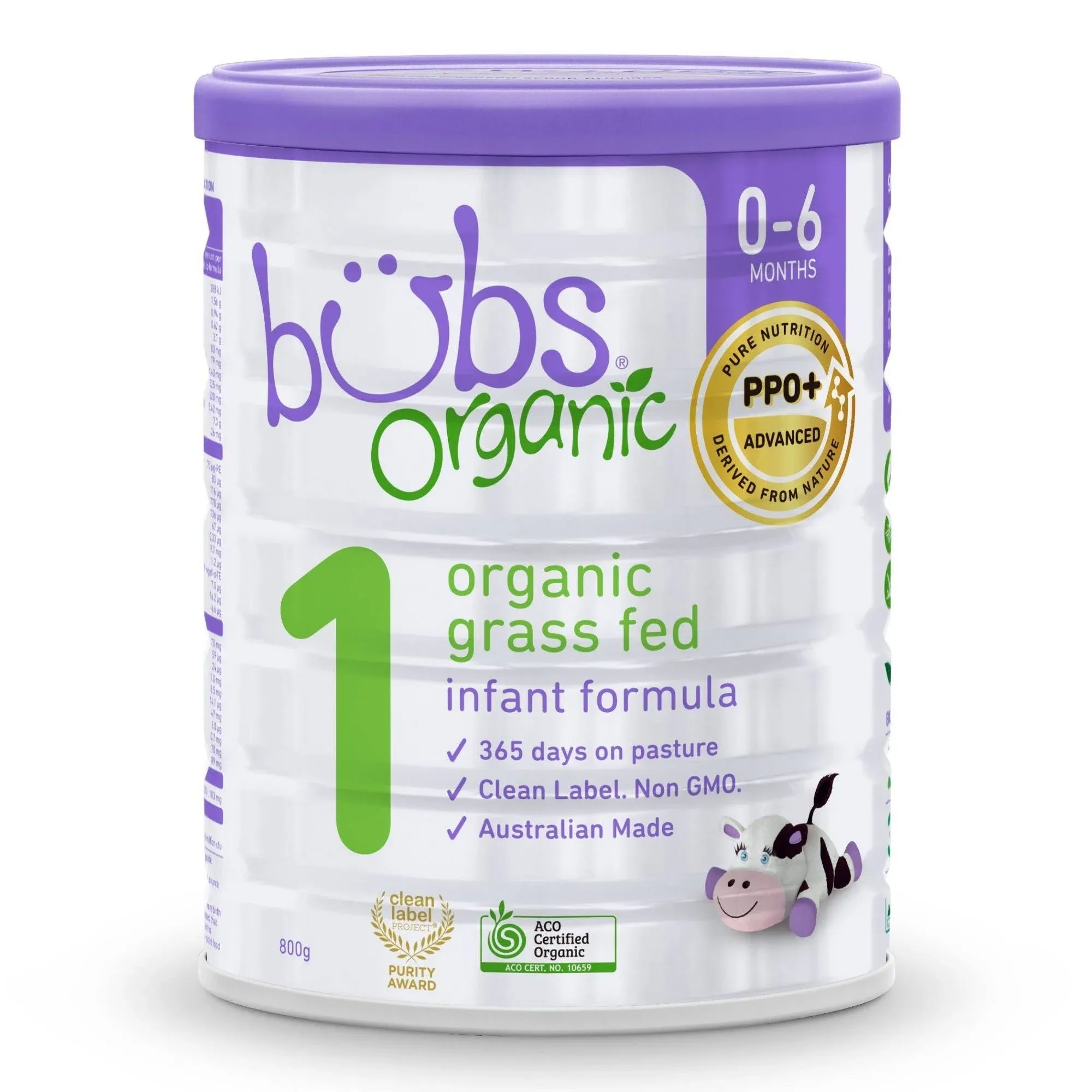 Bubs Organic Grass Fed Infant Formula - Stage 1 28.2 oz